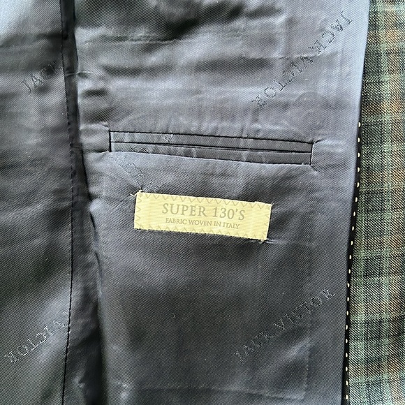 NEW Jack Victor Midland Contemporary Fit Plaid Wool Blazer, Size 36S Retail $798 - Picture 7 of 10